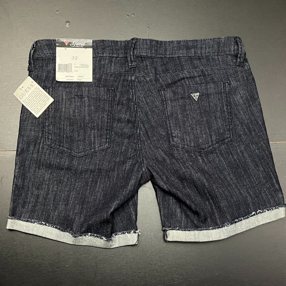 GUESS CLASSIC DARK DENIM JEAN SHORTS